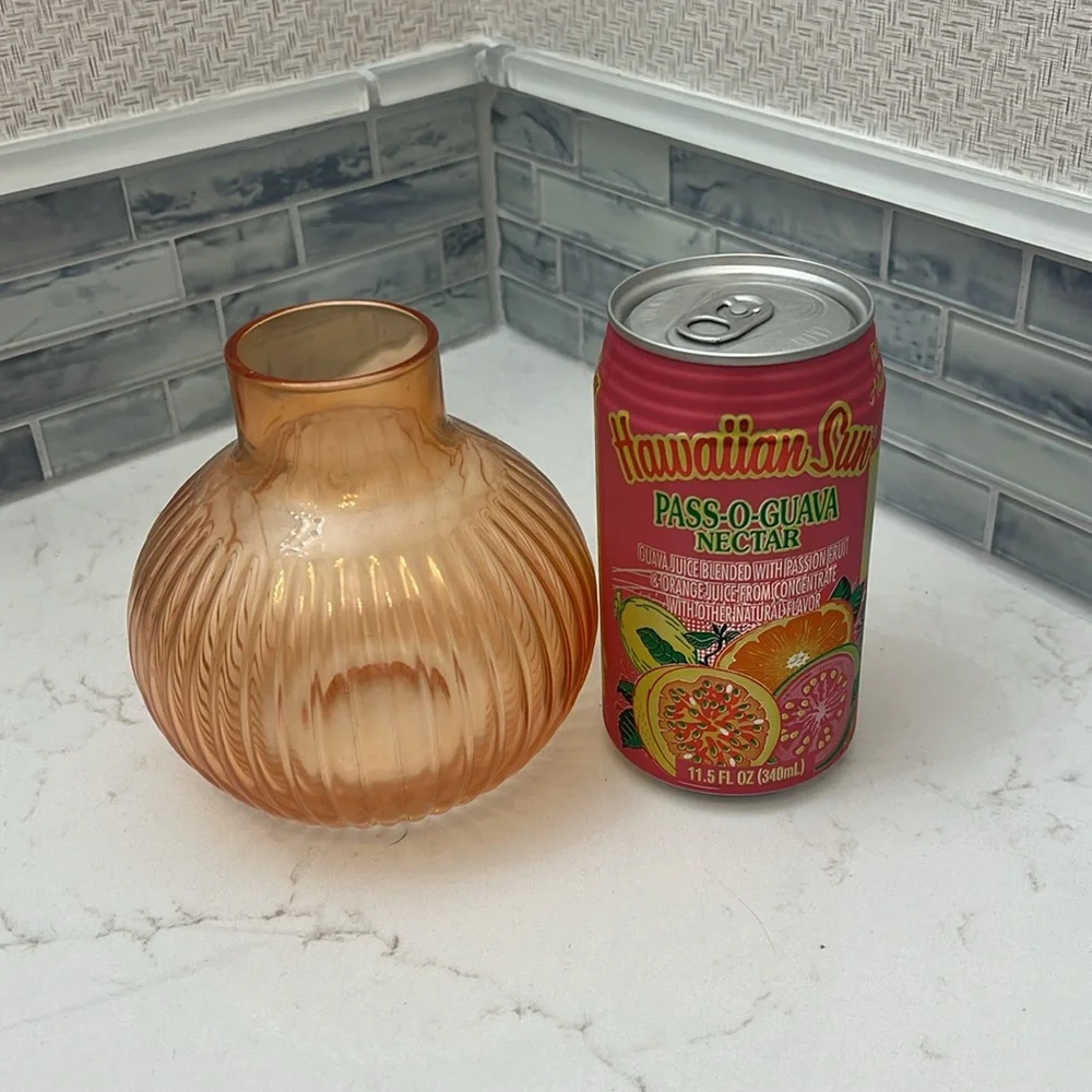 Elegant Peach Color Glass Vase 💥 ‼️PRICE DROP‼️
